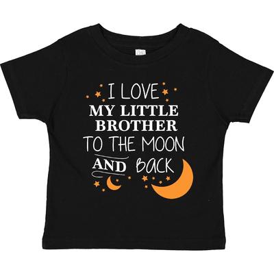 Inktastic I Love My Little Brother To The Moon And Back Toddler T-Shirt Family