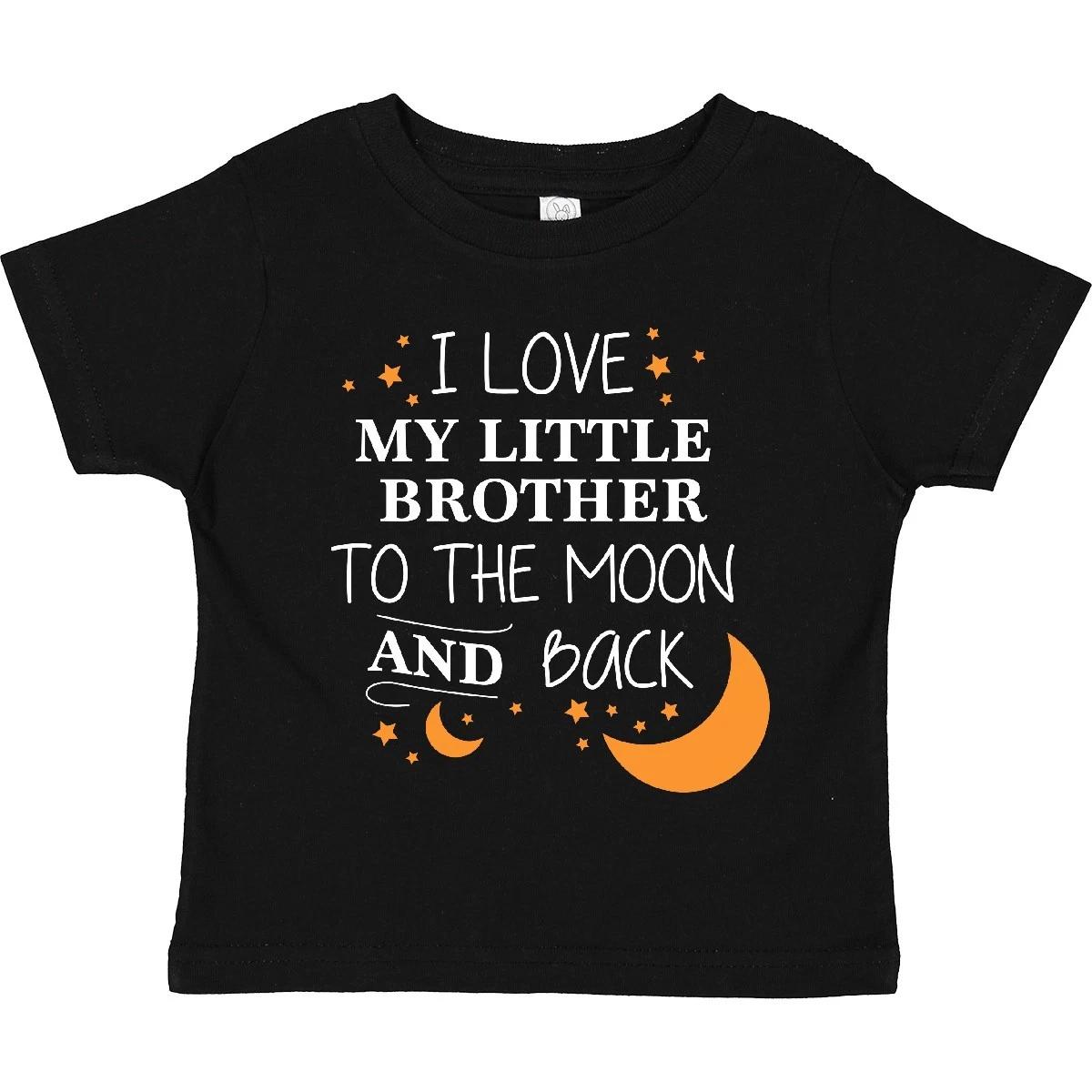 Inktastic I Love My Little Brother To The Moon And Back Toddler T-Shirt Family 130