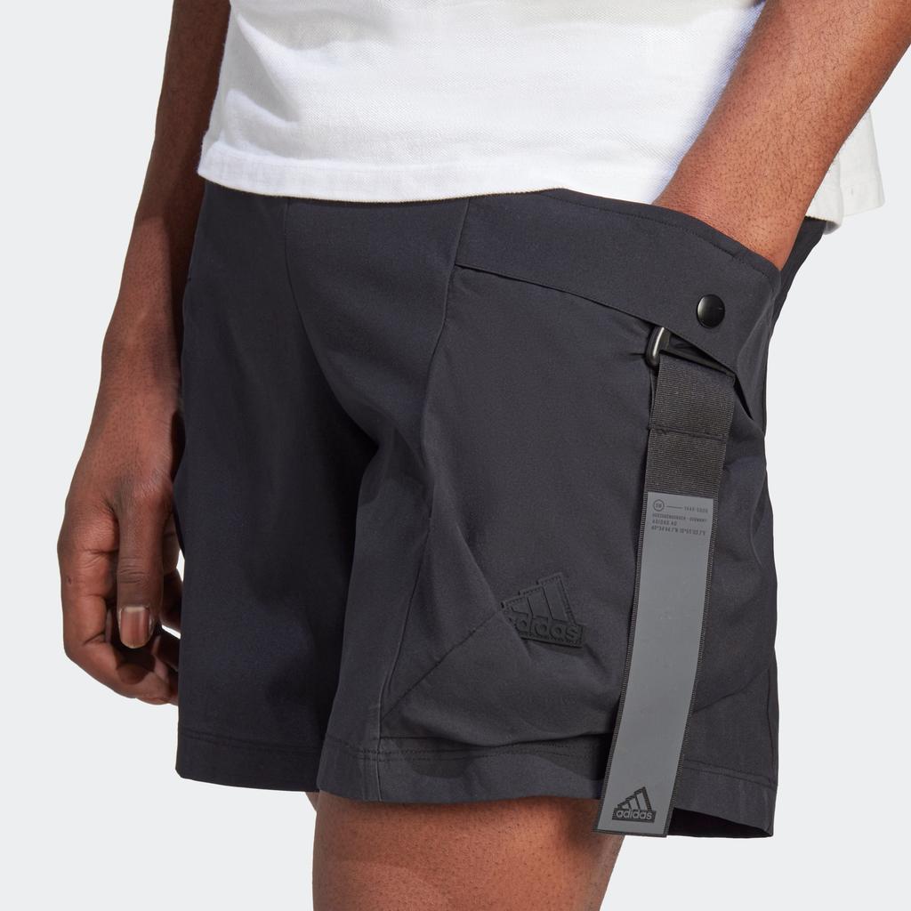 Adidas City Escape Cargo Shorts With Solid Color Logo Men Shorts Black IC6737