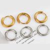 10pcs Stainless Steel Hoop Earrings Women Earrings Men Punk Hiphop Bijoux Gifts Fashion Gold Color Jewelry Piercing Accessory