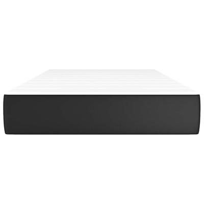 Pocket Spring Mattress for Children Medium Firmness Black 80 X 160 Cm Faux Leather