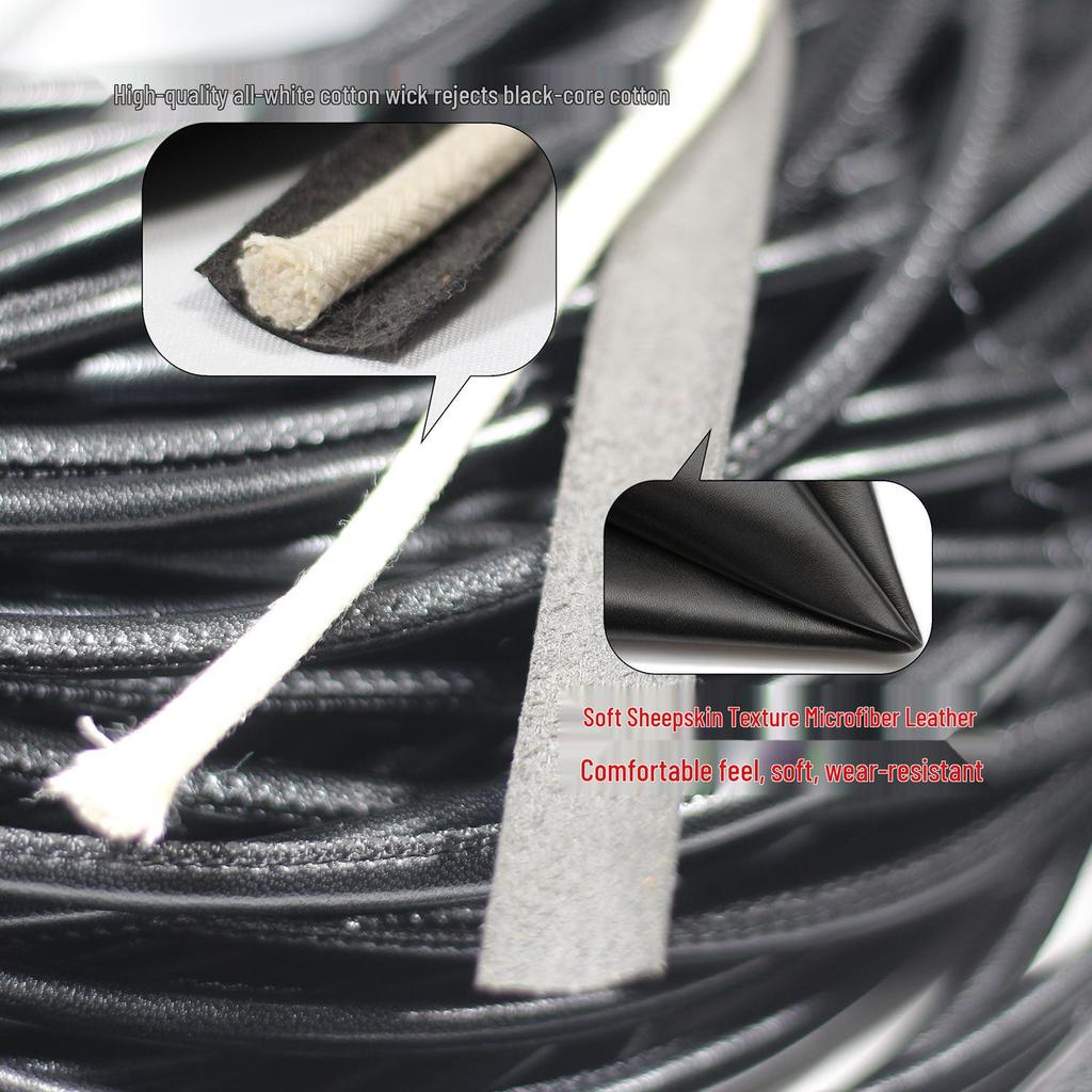 Sheepskin-Textured Microfiber Leather Round Cord for DIY Crafting and Decoration