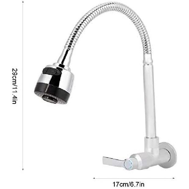 Kitchen Faucet G1/2inch Household Kitchen Single Cold Type Water 360??Rotatable Wall Mount Faucet