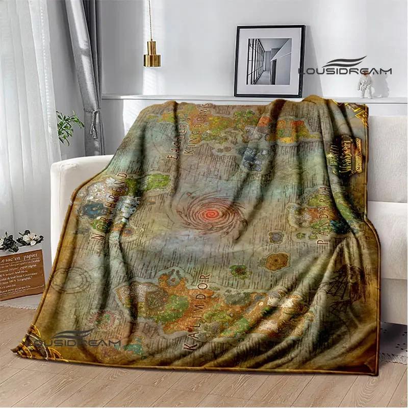 Game World of Warcraft Printed Blanket Kids Warm Flannel Soft and Comfortable Blankets Home travel blanket birthday gift