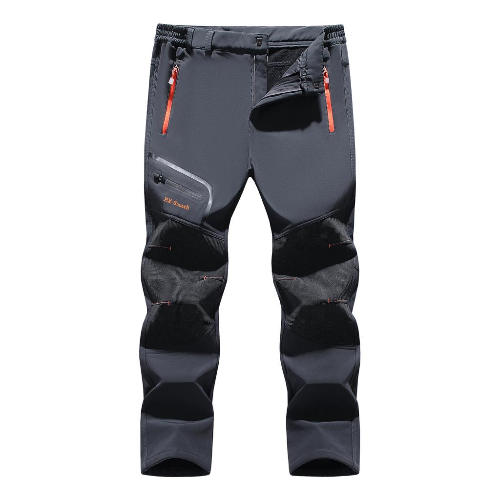 Snow Pants Hiking Camping for Men Warm Winter High Quality Walking Male Waterproof Skiing Trekking Trousers Urban Cargo Outdoor Plush