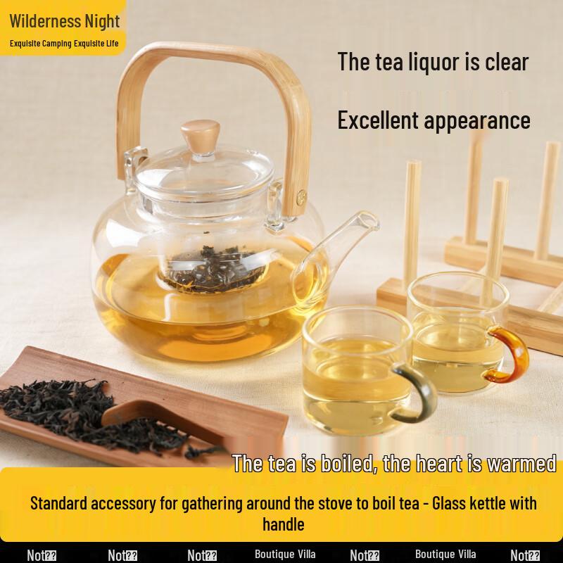 Outdoor Camping Glass Tea Kettle Set