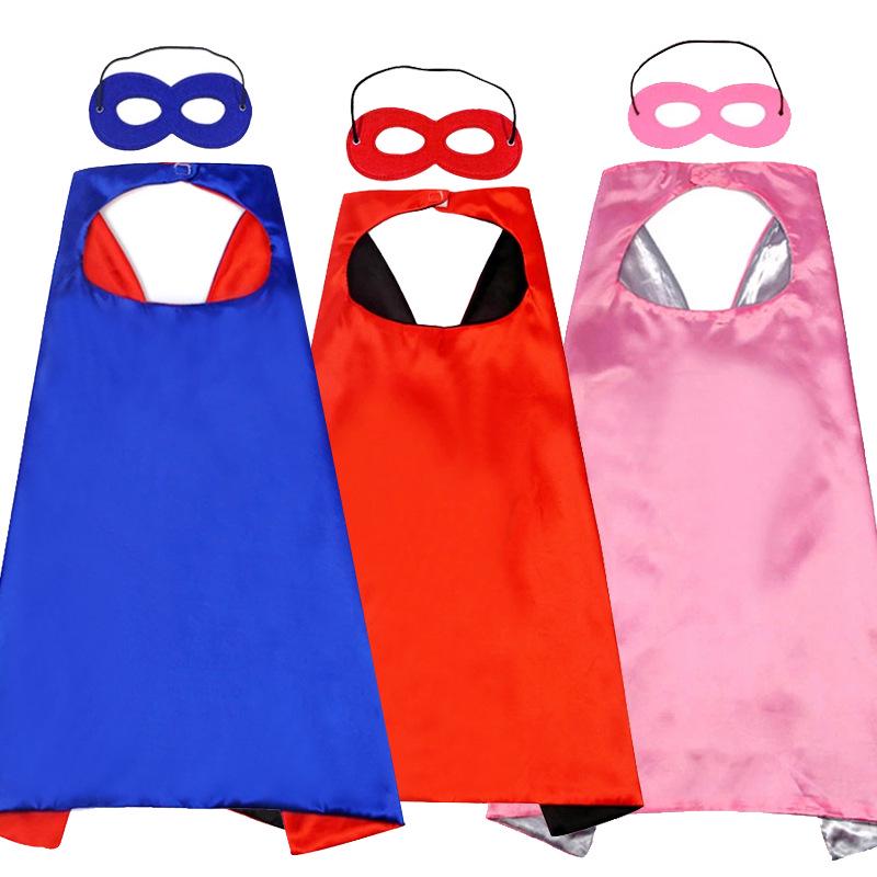 Superhero Double-Layer Cape for Halloween - Kids & Adults