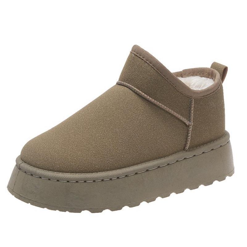 European and American foreign trade large size short tube thick-soled snow boots women's outer wear velvet thickened thermal cotton boots