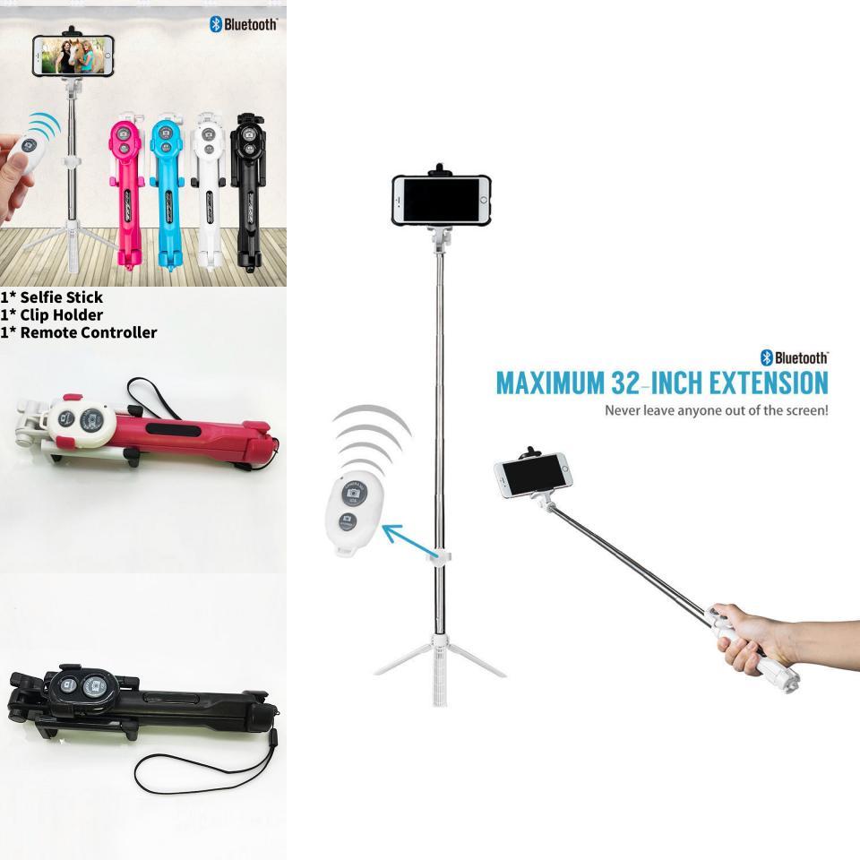 Verstellbares Metall-Smartphone-Stativ mit Bluetooth-Auslöser für Android- und iOS-Geräte