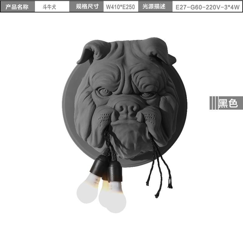 

Скандинавское животное Собака настенный светильник столовая кабинет спальня лампа креативный дизайнер KTV Бульдог настенный светильник Домашний декор Осветительные приборы