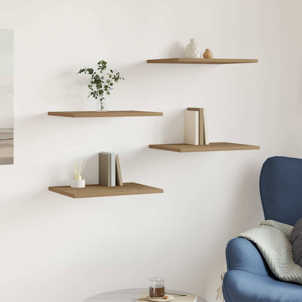Shelf Boards 4 Pcs. Artisan Oak 40x30x1.5 cm Engineered Wood