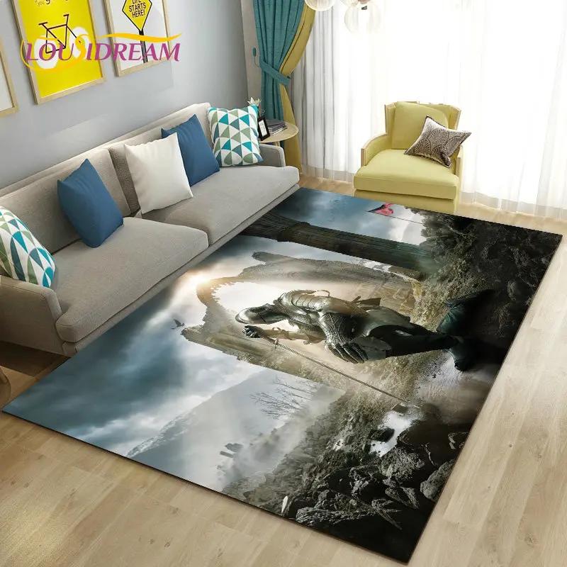 Knight Templar Cavalier Crusaders Game Area Rug Large,Carpet Rug for Living Room Bedroom Sofa Doormat Kitchen,Non-slip Floor Mat