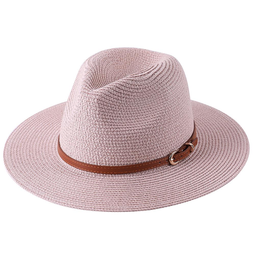 56-58-59-60CM Neuer natürlicher Panama-Strohhut mit weicher Form, Sommerhut für Damen/Herren, breite Krempe, Strand-Sonnenkappe, UV-Schutz, Fedora-Hut