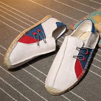 Scarpe estive traspiranti in lino, casual, basse, da uomo, espadrillas, mocassini, scarpe da pescatore, da guida, da uomo, alla moda