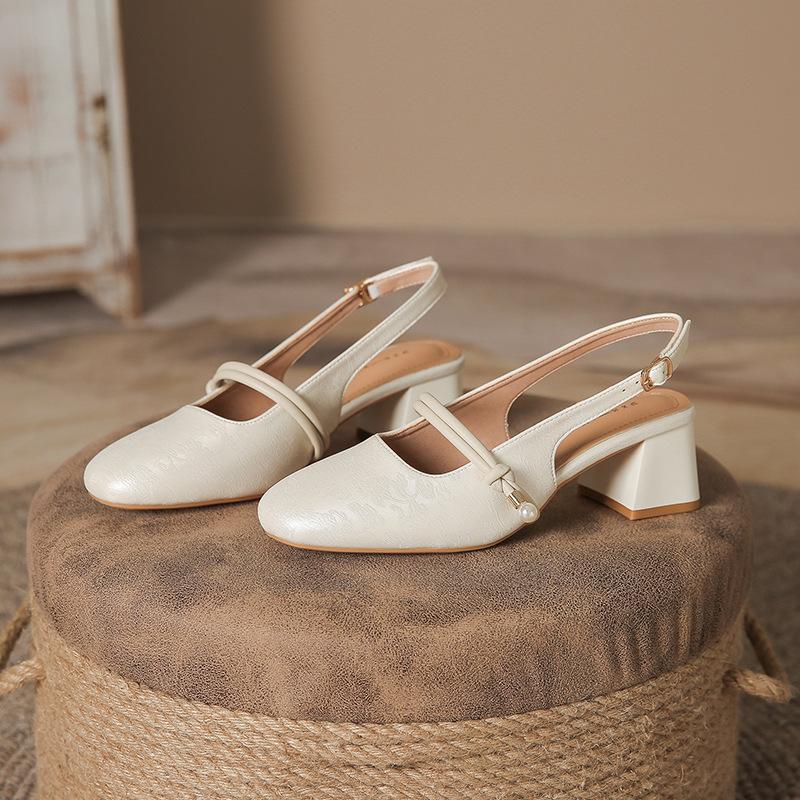 Fashion temperament Spring and summer Mary Jane sandals women's summer niche versatile skirt