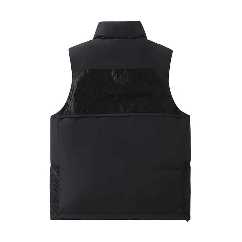 Autumn Winter Men Thick Vest Men Multiple Pockets Cargo Vests Men Sleeveless Jacket Male Fashion Casual Camo Waistcoats
