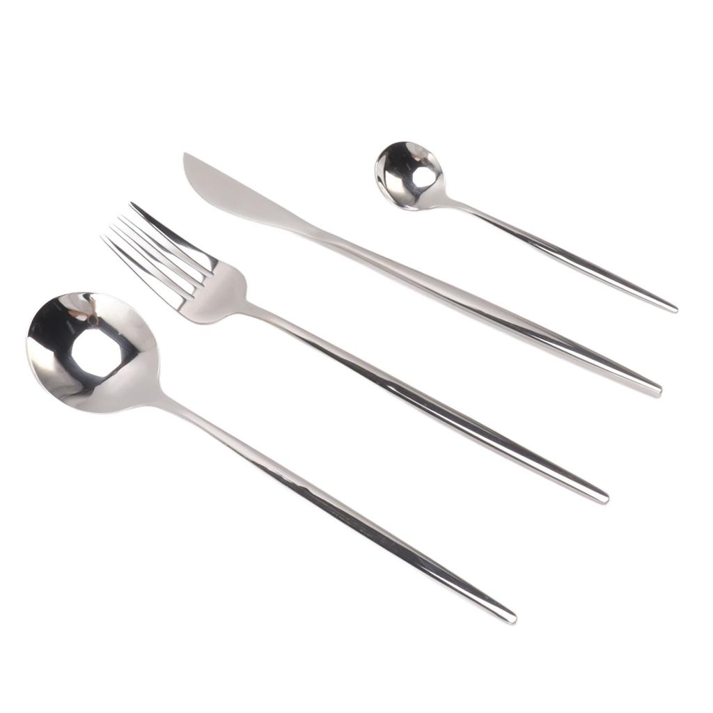 4 Piece Flatware Set Mirror Polished Cutlery Utensil Set Restaurant Eating Tableware Set for Restaurant Home