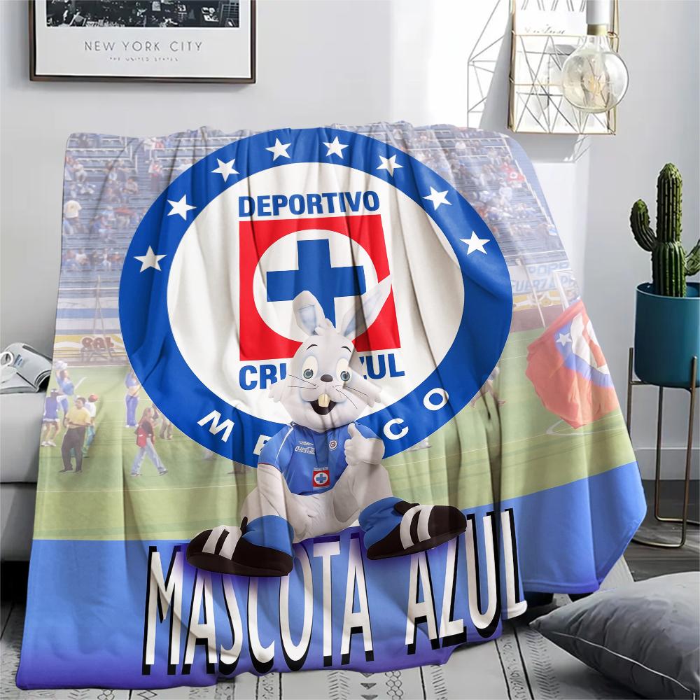 Cruz Azul Fußballmannschaft, Muster Flanelldecke, Hohe Qualität, Bequem für alle Jahreszeiten, Heimdekoration, Wärme und Komfort, Perfekt für Geschenke.