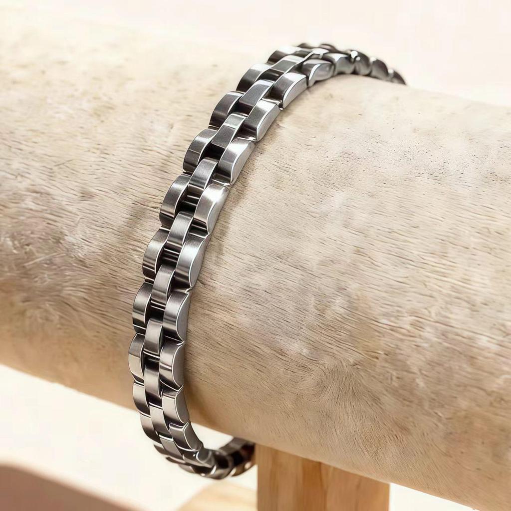 Herren Doppelreihiges reines rotes Kupfer-Magnetarmband – Stilvolles europäisches und amerikanisches Design