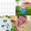 15 Pieces Sublimation Blank Keychain Kit for Key Ring Set DIY Heat Transfer Keychain Blanks with for Key Rings for Gradu