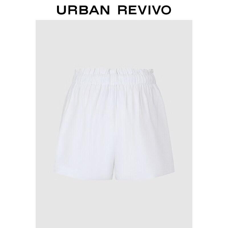 UR 2026 Women s Ruffled Hem Elastic Waist Loose Shorts M