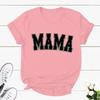 Cute Leopard Mama Crewneck Short Sleeve Tshirt Motherhood Classic Top Mom Life Shirt Pregnancy Gift Flowers Retro Mama Tshirts