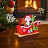 Runtow Felt Santa Claus Sled Ornaments Merry Christmas Decor for Home 2025 Xmas Navidad Gifts Happy New Year 2026