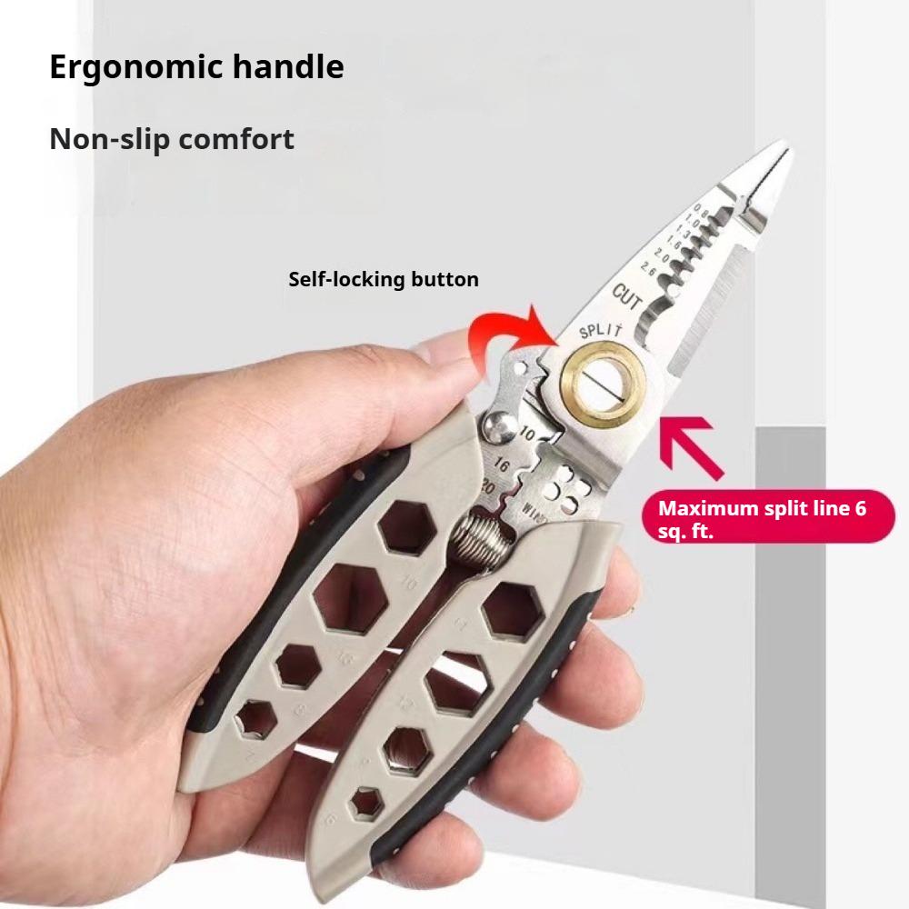 Multi-Function Wire Stripper 7-Inch Electrician's Tool Wire Cutter, Puller, Crimper, Twister