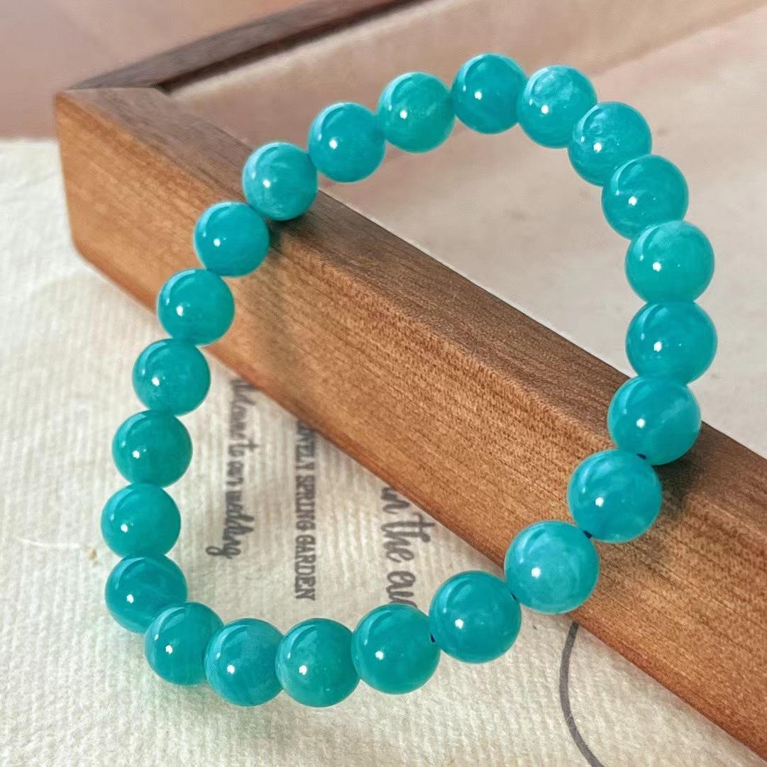 Natural About 8M Amazon Old Mine Tianhe Stone Single Ring Bracelet Blue Crystal Bracelet Chinese Retro Atmosphere