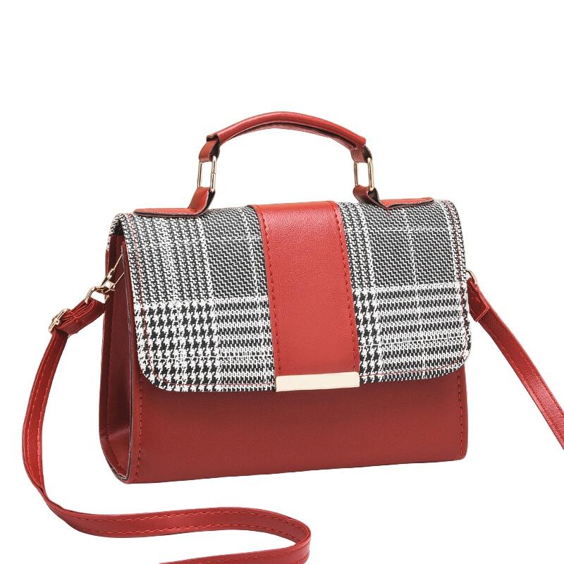 Trendy Women's Bags Hot Selling Cross-border Style Plaid Shoulder Bag