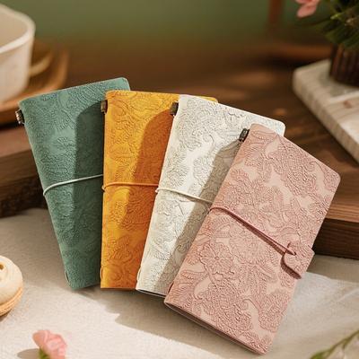 Vintage Embosovaný Krajkový Řemínek Notes A6 Morandi Přenosný Zápisník Cestovní Kniha Deník Psací Potřeby Školní Potřeby