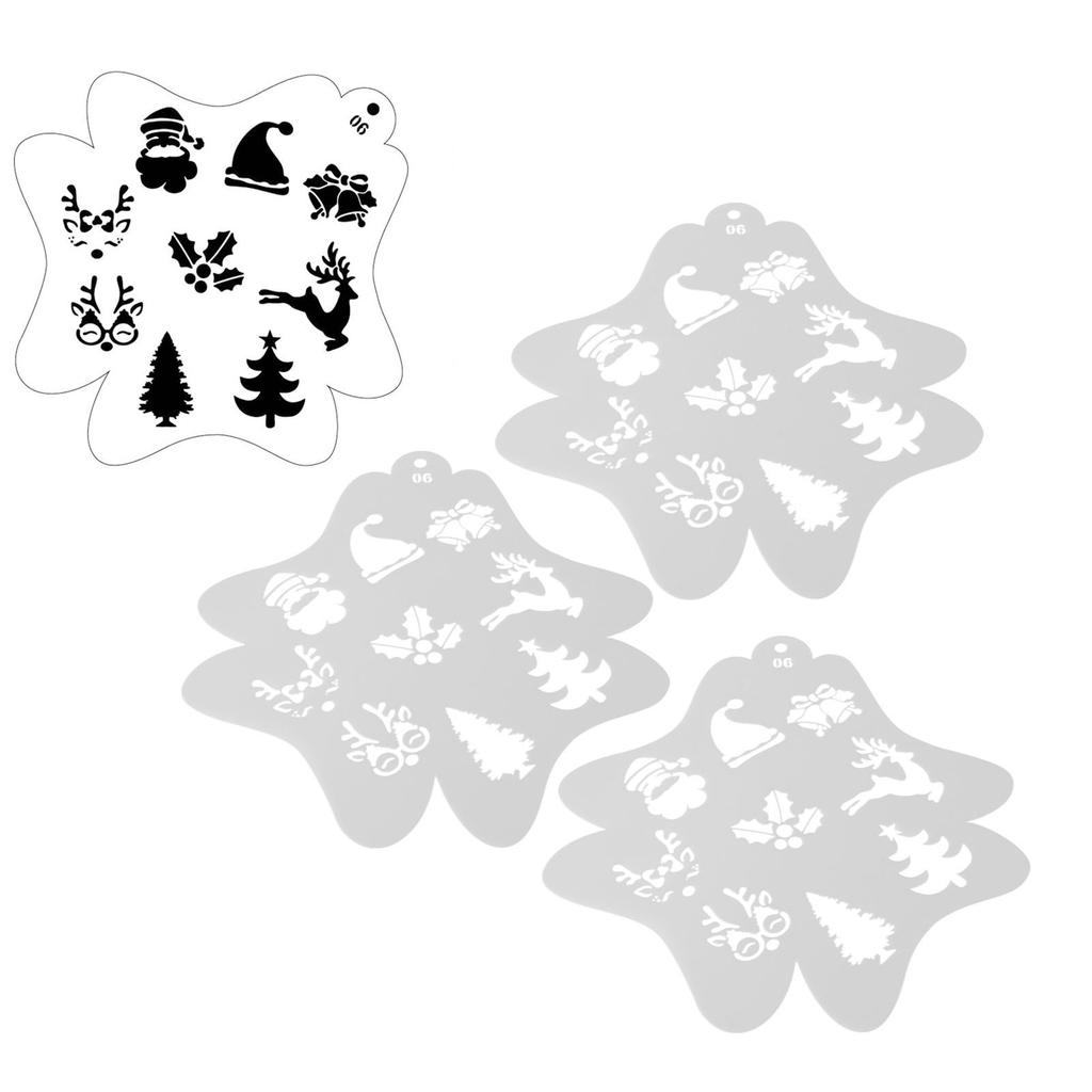 3Pcs Face Paint Stencils Hollow Face Body Painting Templates Face Tracing Stencils for Kids Christmas Body Art Painting