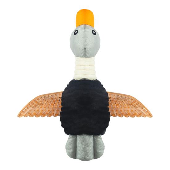 

Wild Goose Dog Toy Indestructible Plush Toy Anxiety Relief Squeaky Duck Puppy Chew Toy for Small Medium Large Dogs Interactive Training чёрный