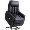 Electric Stand-Up Assist Chair, TV Chair, Chair with Stand-up Aid, Reclining Function, Faux Leather, 80 X 94 X 104 Cm, Black
