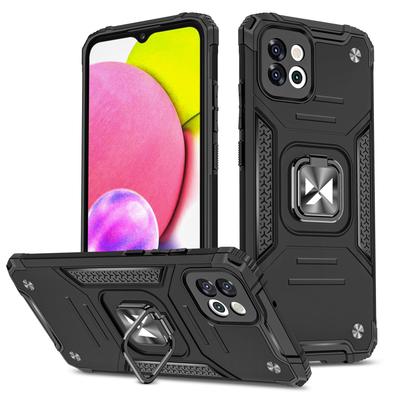 Armored Case Cover for Samsung Galaxy A03 Magnetic Holder Ring Armor Black