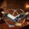 Freistehender runder Eisen-Weinregal Einzelner Rotwein-Ausstellungsständer Moderner Weinflaschenständer Restaurant