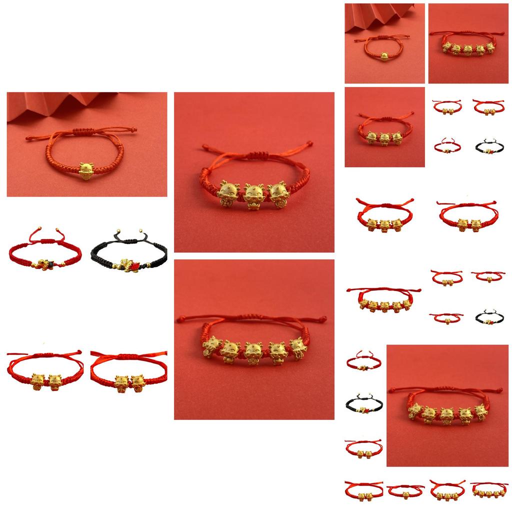 Animal Zodiac Dragon Year Lucky Dragon Red Rope Bracelet Perfect Gift For Anniversary Celebrations