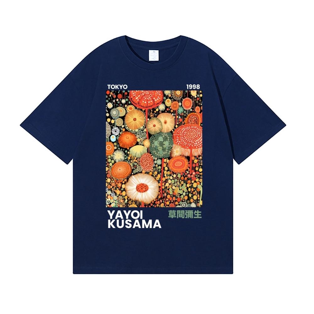 Yayoi Kusama T-shirt Japanese Artist Pop Art Polka Dot Pumpkin Infinity Mirrors Crewneck Casual Streetwear Y2k 2026 Summer Tees
