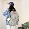 Schoolbag Large Capacity Multi-compartment Leisure Travel Fashion Backpack New Simple Contrasting Color Cute Bear Student Backpack