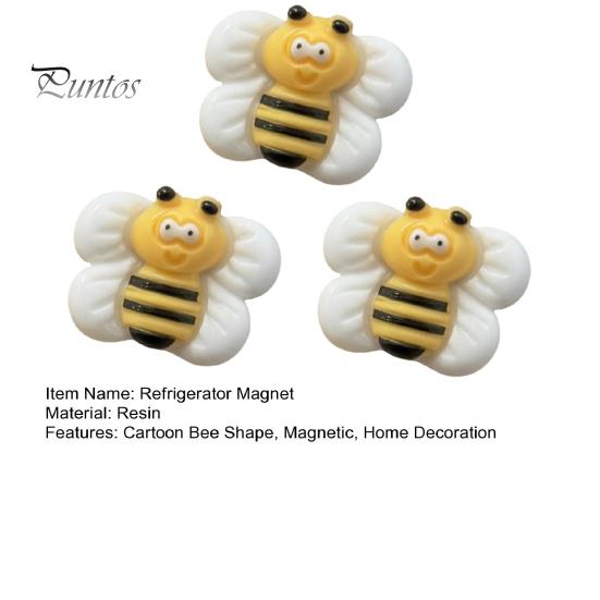 Animal Shaped Magnets 3Pcs 3D Cartoon Bee Refrigerator Magnet, Resin Insect Decorative Fridge Hand Painted Memo Notes Photo Holder for Home
