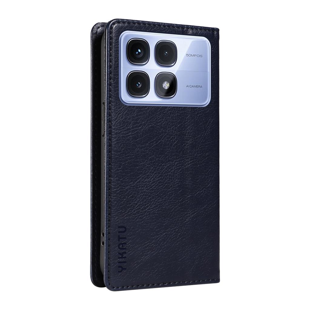 YIKATU YK-006 For Xiaomi Redmi K70 Ultra Case Wallet Litchi Grain Leather Phone Cover Magnetic Auto-Absorbed