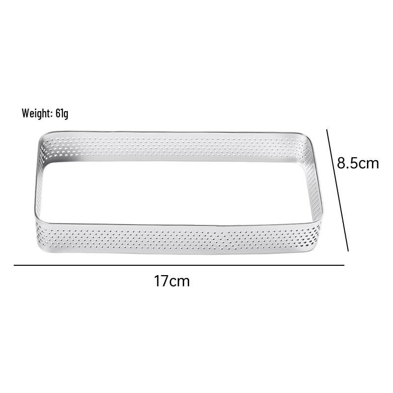 MDNG Perforated Rectangular Mousse Tart Ring Set
