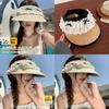 Elegant Lace Bow Wide Brim Sun Protection Hat For Women Adjustable Summer Accessory