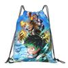 Custom My Hero Academias Drawstring Bag Men Women Portable Gym Sports Sackpack Shoto Todoroki Shopping Storage Backpacks