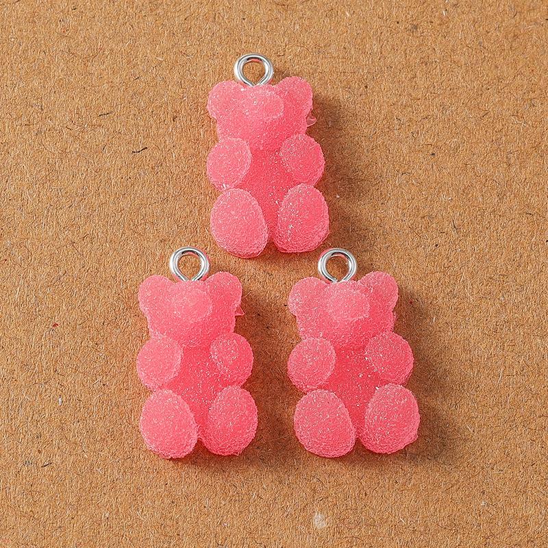 20pcs 19*11mm Cute Gummy Bear Charm Pendants for Necklace Earrings DIY Jewelry Making Accessories Supplies