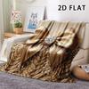 1Pc 2D FLAT Luxury Bow Print Flannel Blanket,High quality Comfortable for All Seasons,Home Decor,Warmth and Comfort,Perfect for Christmas Gifts