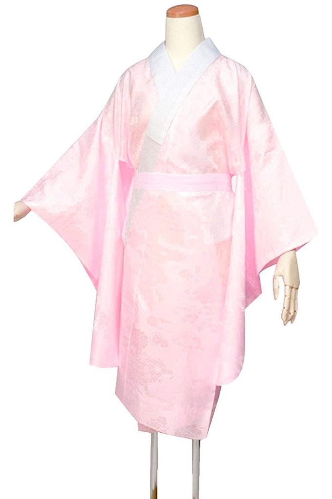 Hakama Set CCM 2 Shaku Sleeve Kimono Plain Hakama Set Hakama for Women X Dark Purple Red X [KYOETSU] 4-piece (kimono, Hakama, Obi, Under-kimono)