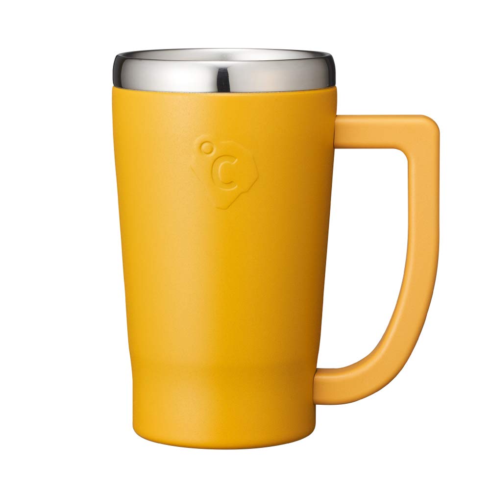 

Doshisha Beer Mug 420ml Freezing Stainless Steel Mug Vacuum Insulated Yellow OZFJ420JYE ON℃ZONE жёлтый