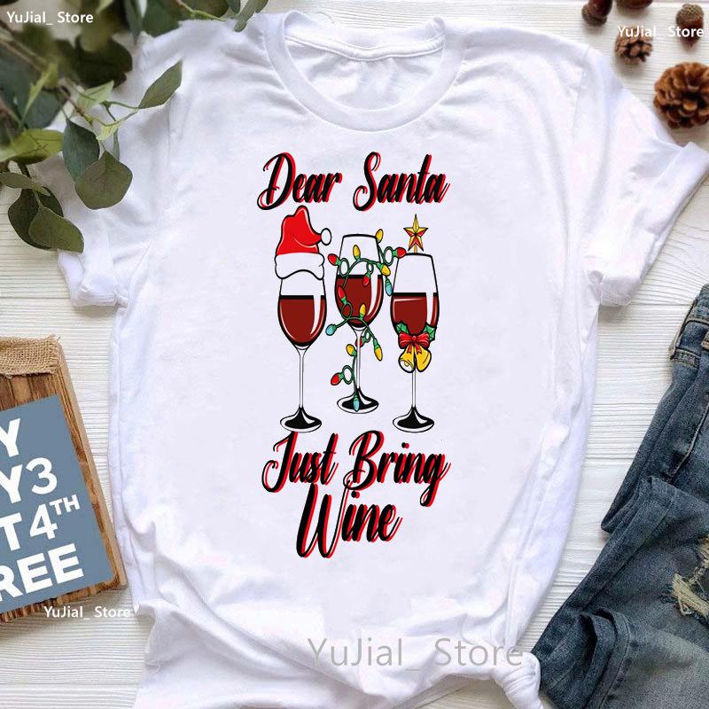 Santa Claus Riding A Dolphin Print Tshirt for Girls White Casual Christmas Gift Tshirt Fashionable Shortsleeved Tshirt Women