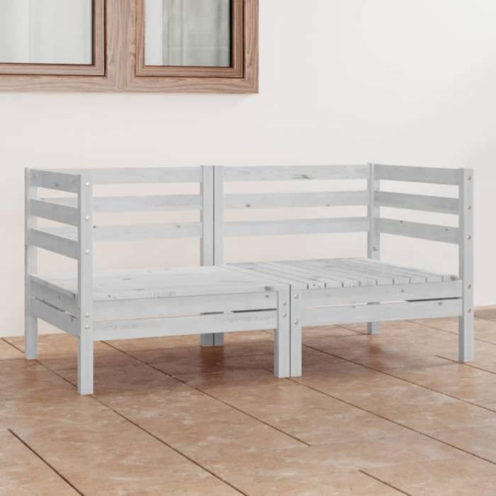 VidaXL Bois de Pin Solide Canapé à 2 Places de Jardin Canapé de Terrasse Canapé d'Extérieur Meuble de Patio Meuble 3082388